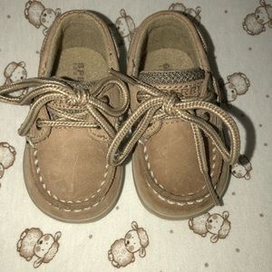 Boys Sperry Topsiders toddler size 1 tan